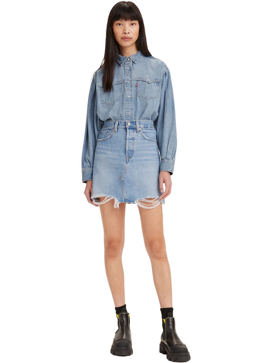 

Юбка женская Levi's 77882-0040 голубая 24, 77882-0040