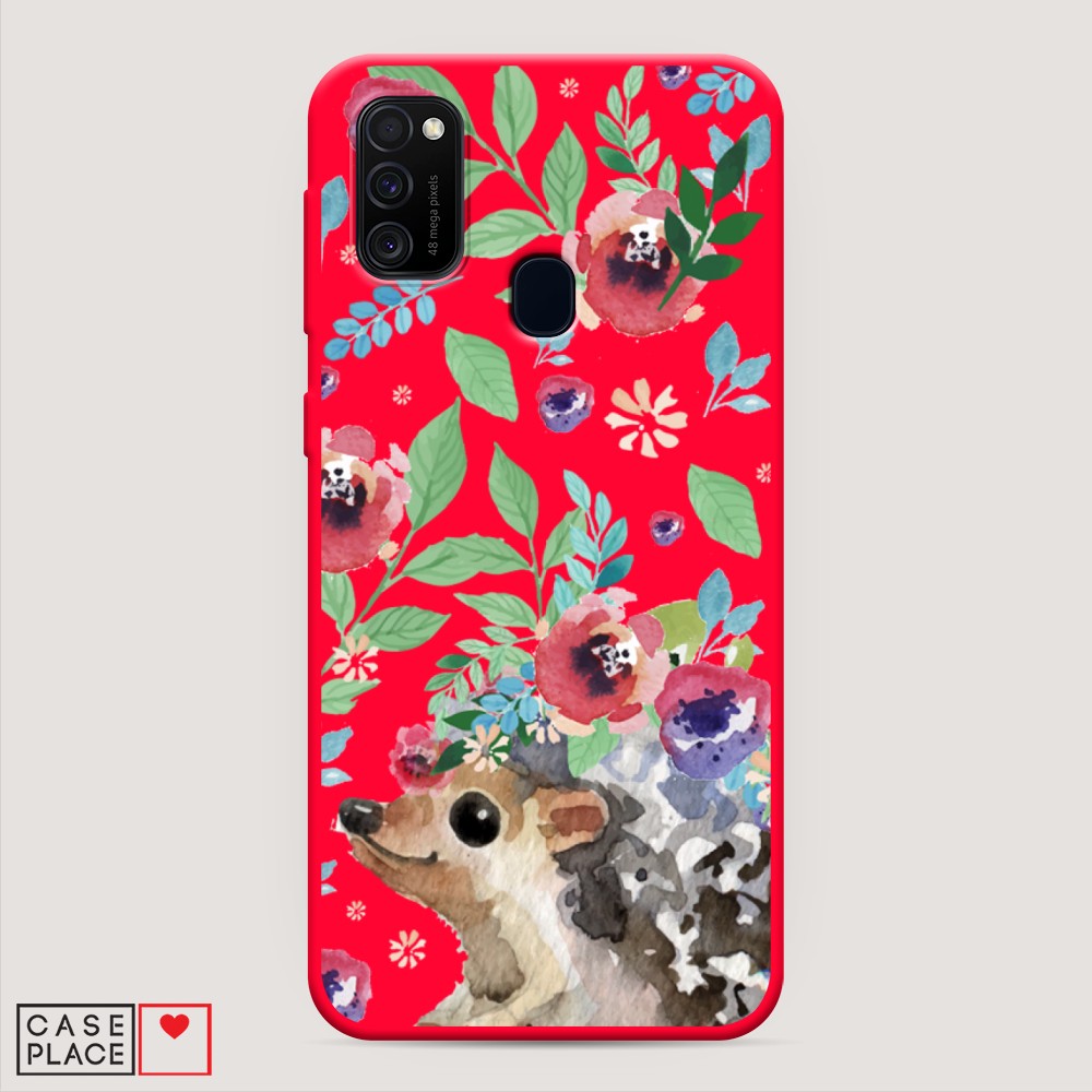 

Чехол Awog на Samsung Galaxy M30s/M21 "Ежик в цветах акварель", Разноцветный, 29853-1