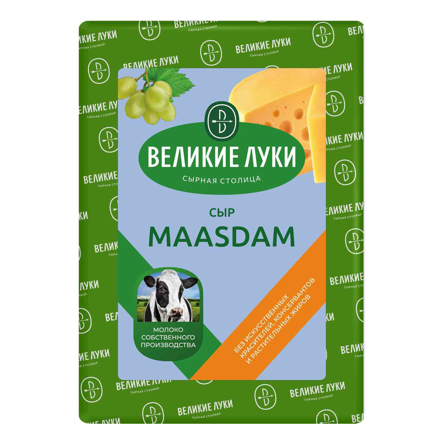 Сыр полутвердый Великие Луки Маасдам 45%