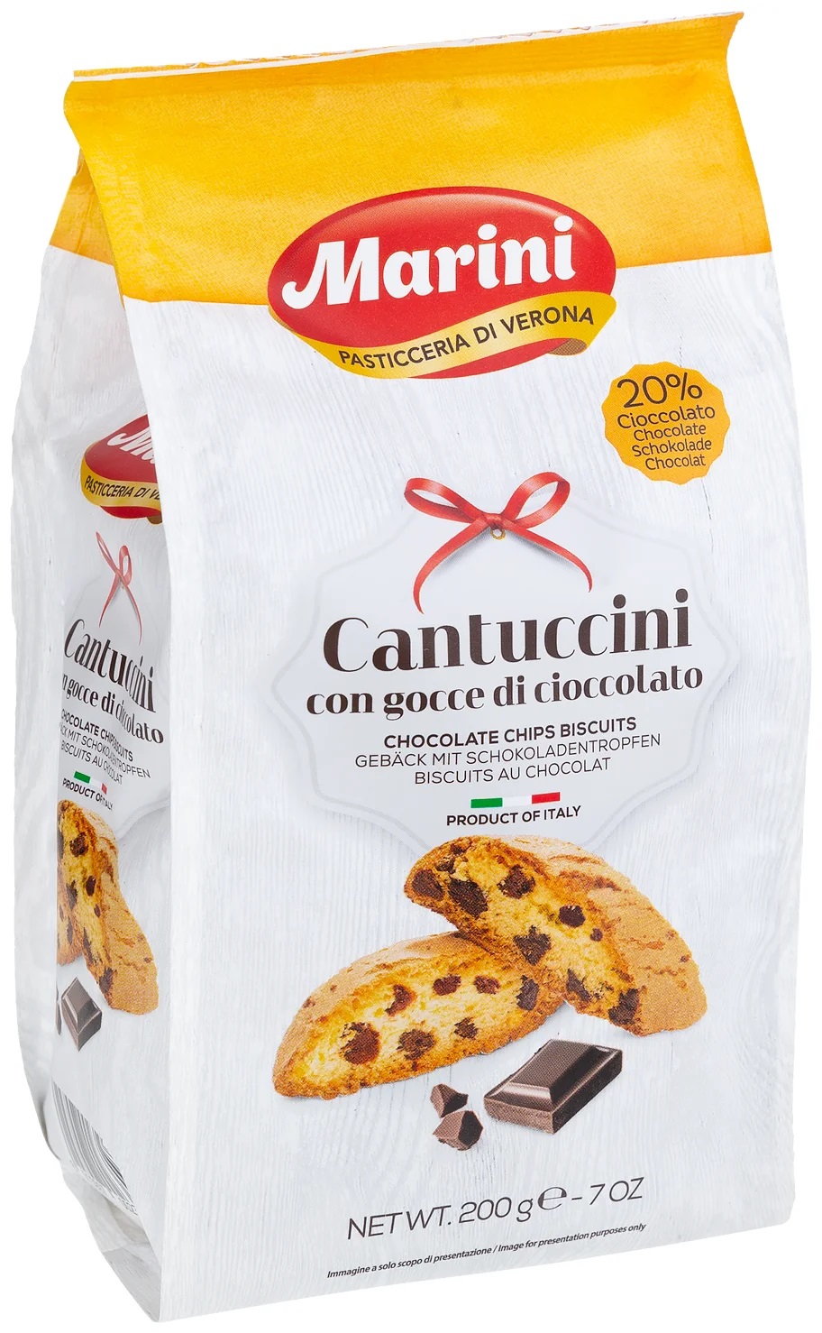 Печенье Marini Cantuccini сахарное с шоколадом 200 г