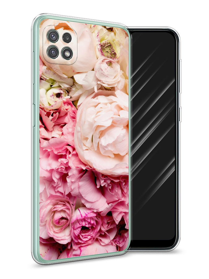 

Чехол Awog на Samsung Galaxy A22s 5G / Самсунг A22s 5G "Пионы яркие", Розовый, 2104250-8