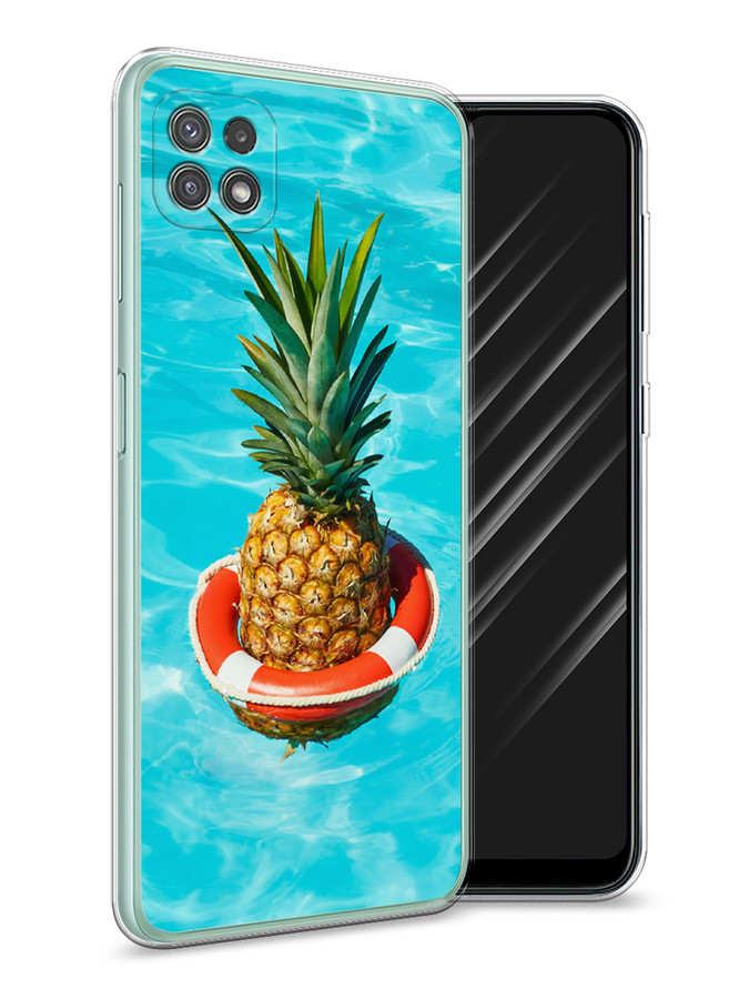 

Чехол Awog на Samsung Galaxy A22s 5G / Самсунг A22s 5G "Ананас в бассейне", Голубой, 2104250-10