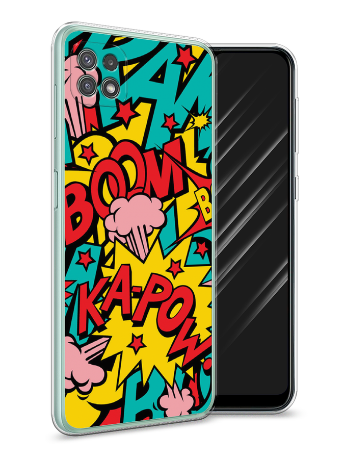 

Чехол Awog на Samsung Galaxy A22s 5G / Самсунг A22s 5G "Постер pop art", Голубой;желтый;красный, 2104250-9