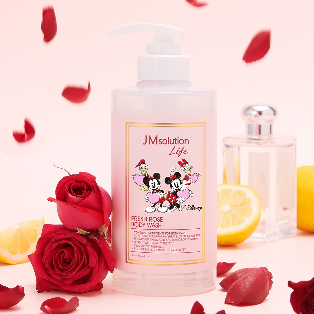 Гель Jmsolution для душа Disney Fresh Rose 500 мл yves rocher гель гоммаж для умывания против черных точек 3 в 1 с перечной мятой био 125