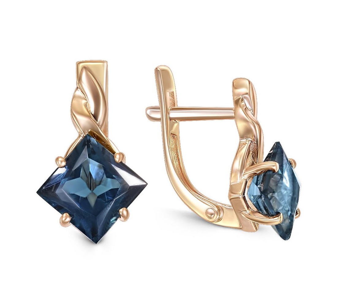 

Серьги из красного золота с топазом NEWGOLD 102000292433tl, 102000292433tl