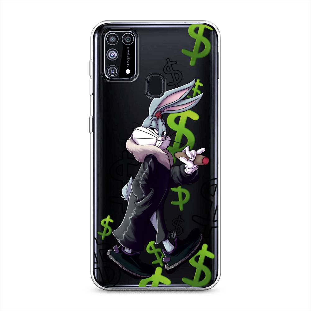 

Чехол на Samsung Galaxy M31 "Rich Bugs Bunny", Зеленый;черный;голубой, 2100750-6