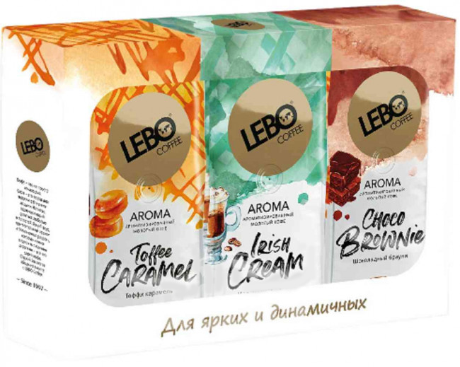 Кофе Lebo Aroma 3 вкуса арабика молотый 3 шт х 150 г 999₽