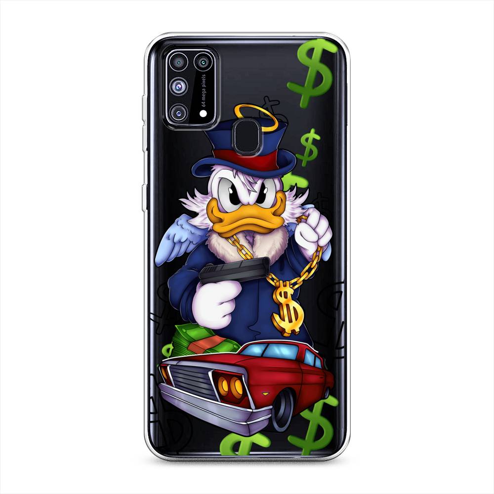 

Чехол на Samsung Galaxy M31 "Scrooge McDuck with a Gold Chain", Красный;синий;белый, 2100750-6
