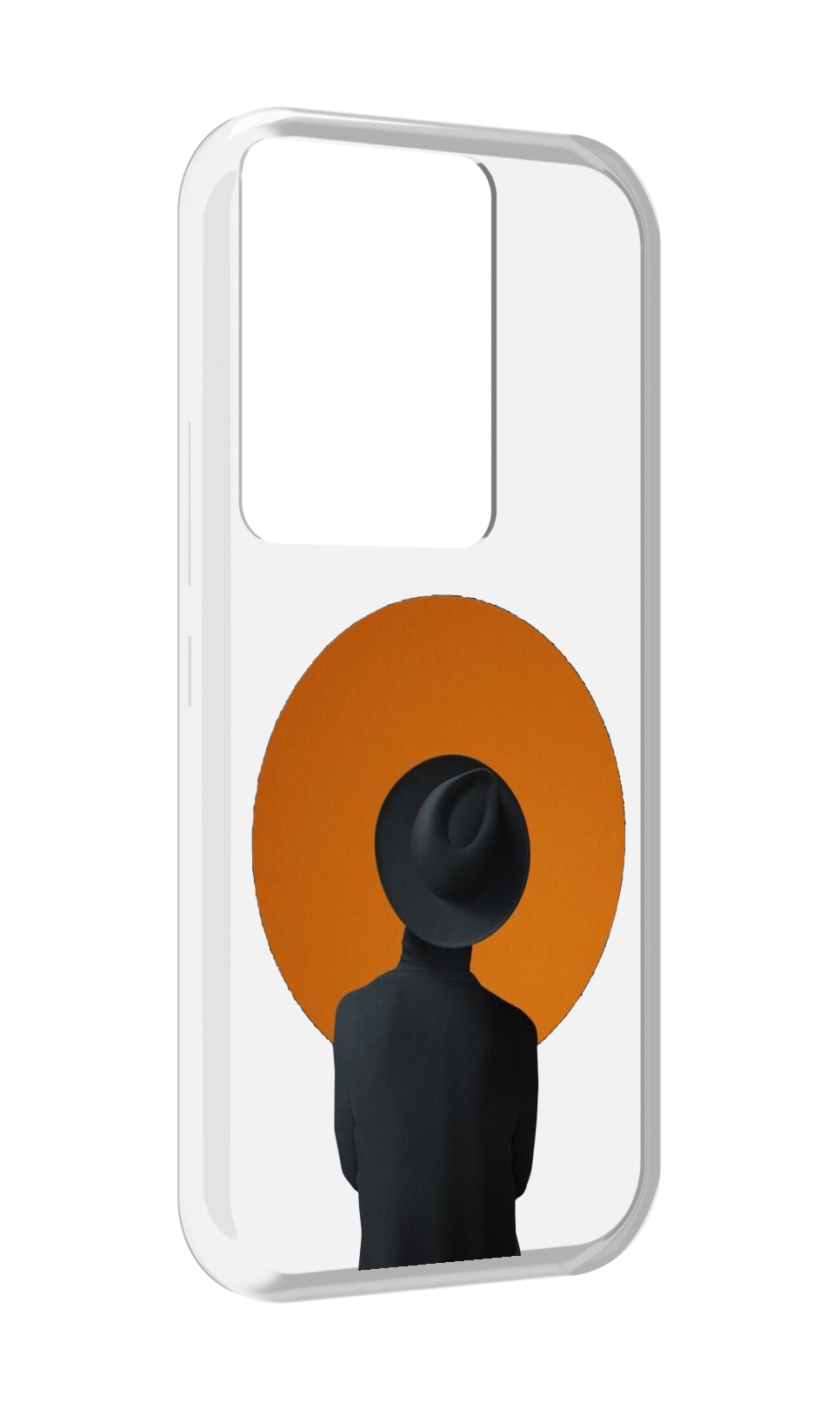 Чехол MyPads парень в шляпе в оранжевом кружке для Itel Vision 3 Plus / Itel P38 Pro