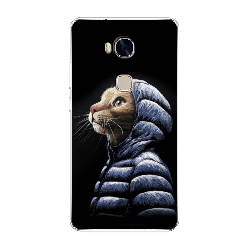 

Чехол Awog на Honor 5X "Кот в капюшоне", Разноцветный, 60550-2