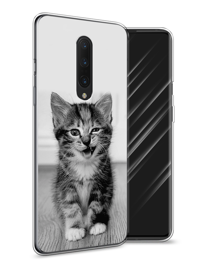 

Чехол Awog на OnePlus 8 / ВанПлас 8 "Подмигивающий котенок", Черный;серый, 151250-1