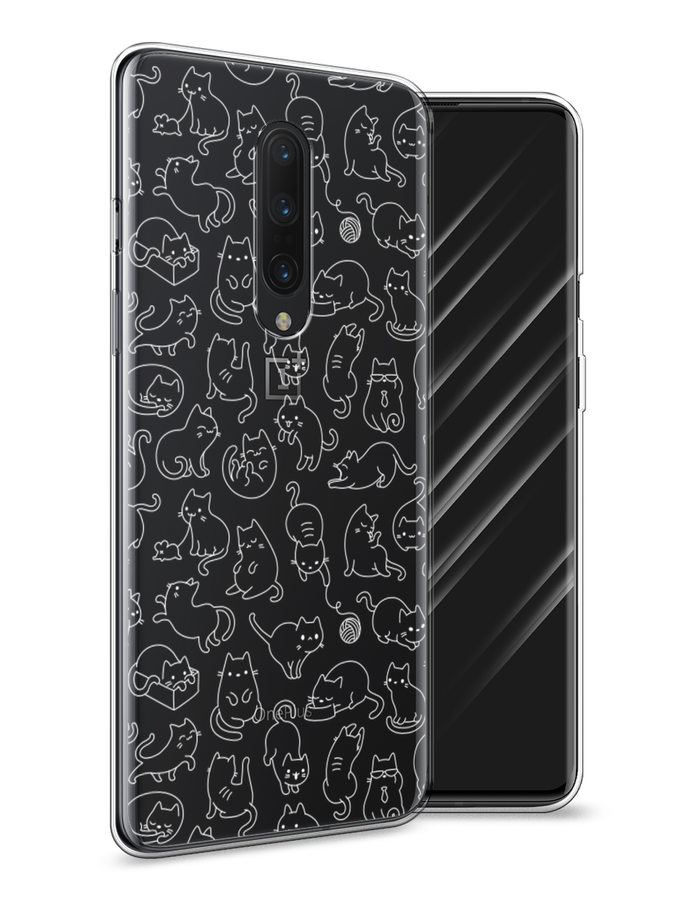 

Чехол Awog на OnePlus 8 / ВанПлас 8 "Шкодливые котики", Черный;белый;серый, 151250-2