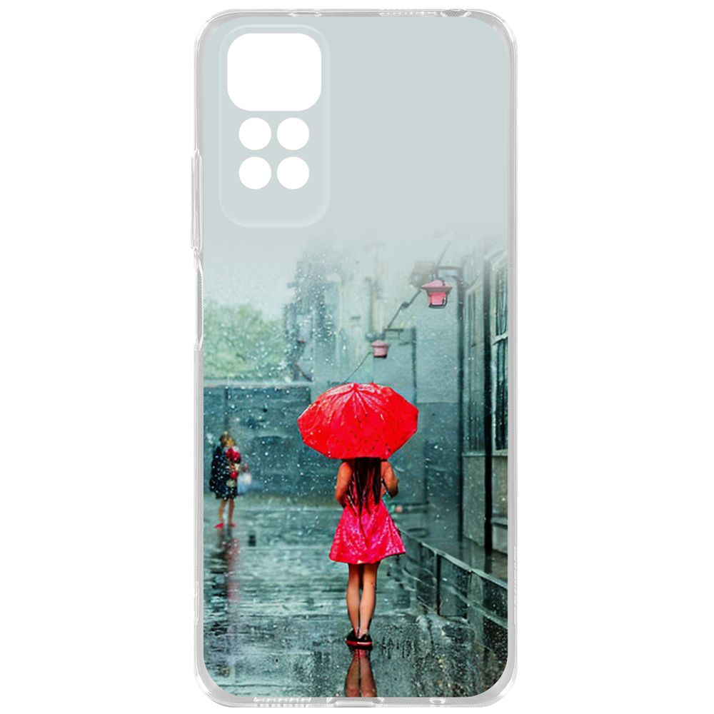 

Чехол-накладка Krutoff Clear Case Красный зонтик для Xiaomi Poco M4 Pro, Прозрачный