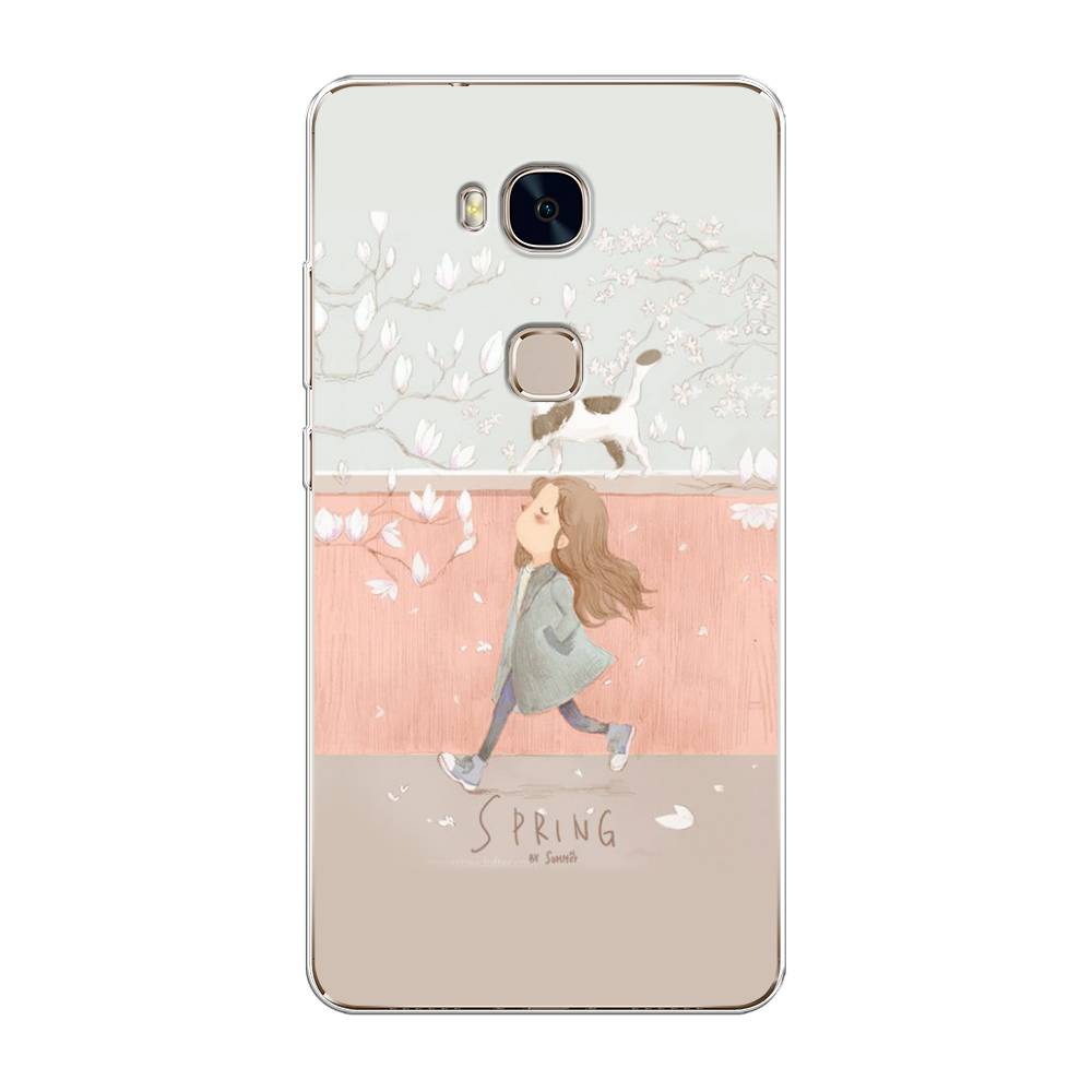 

Чехол Awog на Honor 5X "Девочка-весна", Разноцветный, 60550-7