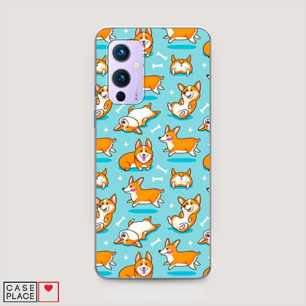 

Чехол Awog на OnePlus 9 (LE2113) / ВанПлас 9 (LE2113) "Веселые корги", Коричневый, 151450-2