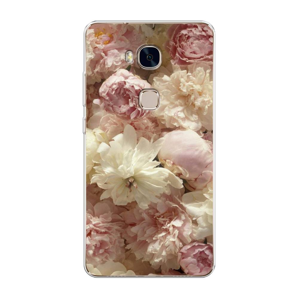 

Чехол Awog на Honor 5X "Пионы светлые", Разноцветный, 60550-8