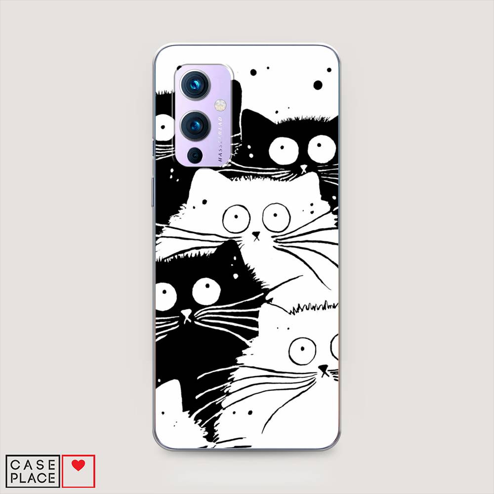 

Чехол Awog на OnePlus 9 (LE2113) / ВанПлас 9 (LE2113) "Коты черно-белые", Черный;белый, 151450-2