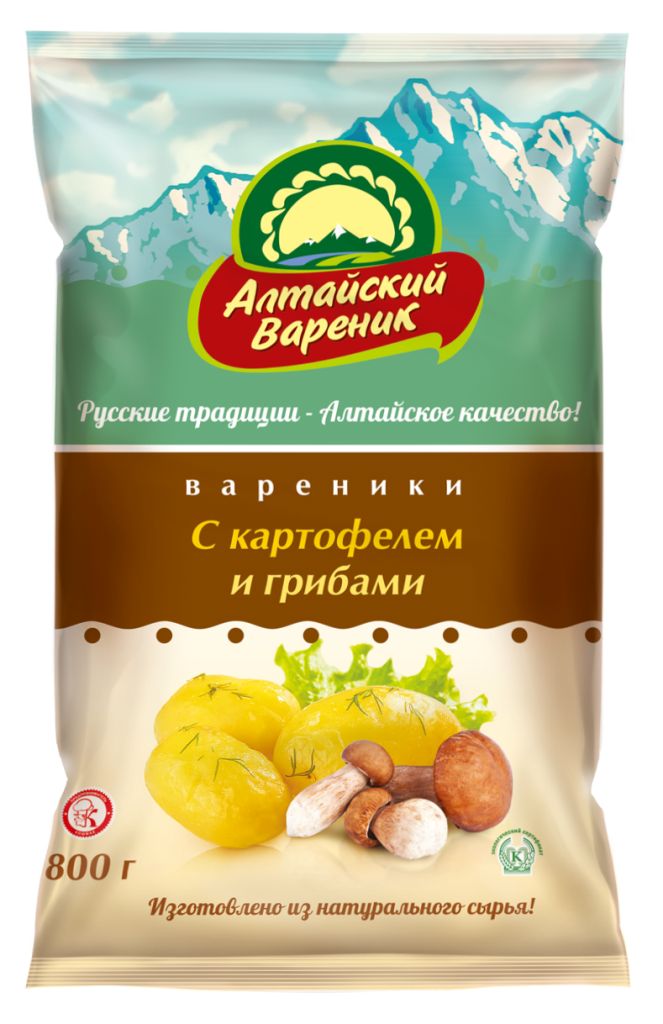 

Вареники Алтайский Вареник с картофелем и грибами 800 г