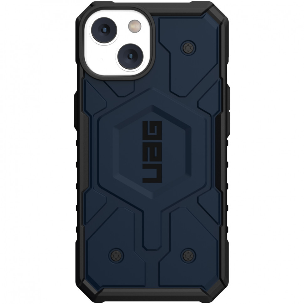 фото Чехол urban armor gear (uag) pathfinder for magsafe series для iphone 14, синий (mallard)