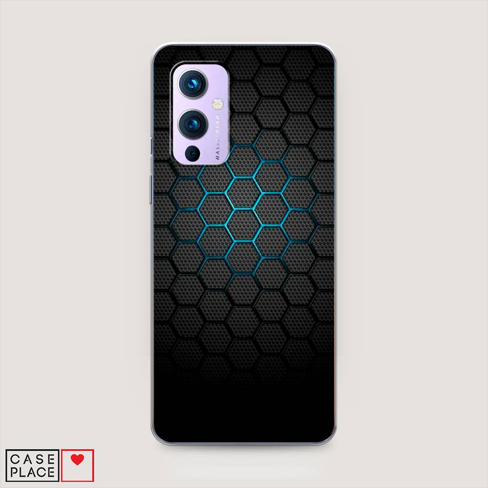 фото Чехол awog "бирюзовые соты" для oneplus 9 (le2113)
