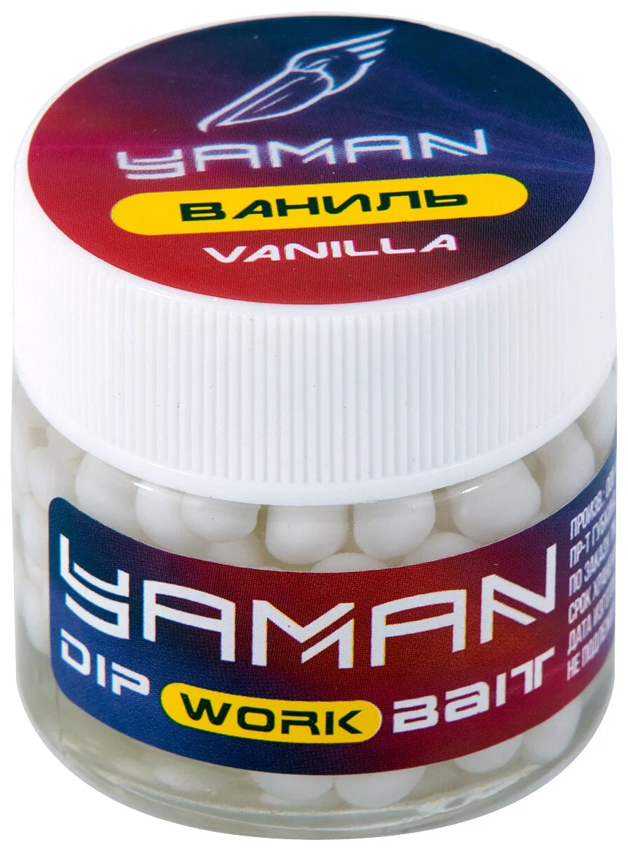 

Насадка Yaman Work Bait Ваниль, шар PVC 3-5 мм, съедобный, 20гр/63/, Белый, Work Bait