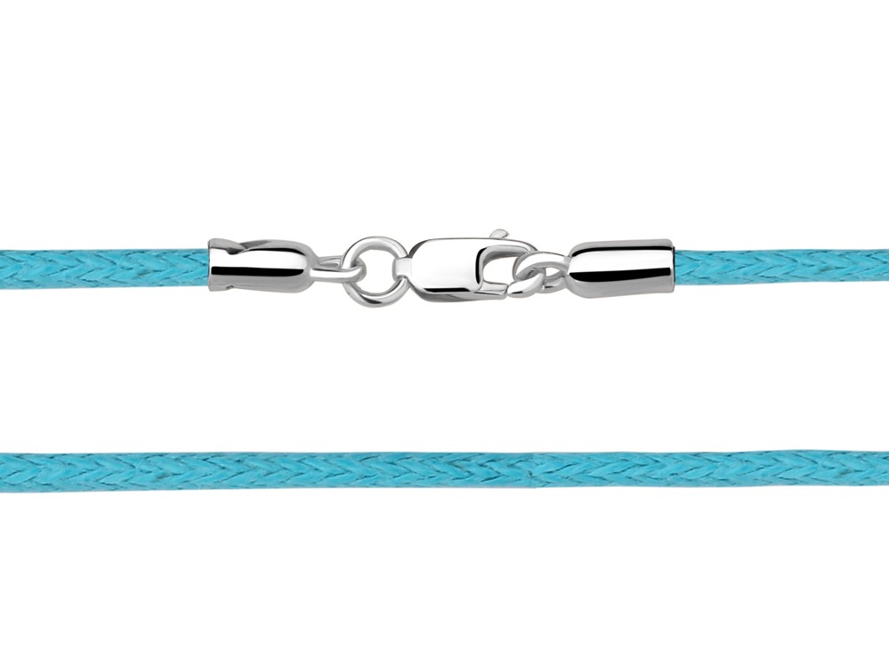 

Шнурок из серебра с Aquamarine 71373Ц_925_р 40 см, 71373Ц_925_р