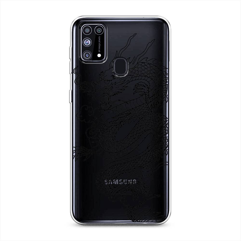 

Чехол на Samsung Galaxy M31 "Большой китайский дракон", Черный;серый, 2100750-1