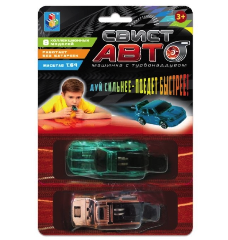 фото Игрушечная машинка 1toy свист-авто, 8 см, 2 шт т20975