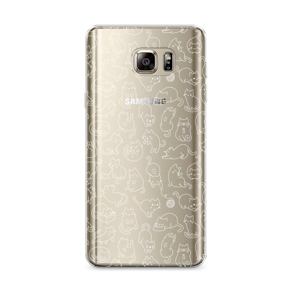 

Чехол Awog на Samsung Galaxy Note 5 / Самсунг Note 5 "Шкодливые котики", Черный;белый;серый, 23550-2