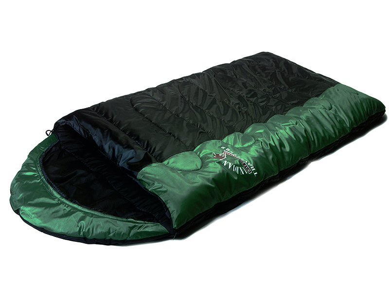 Спальный мешок Indiana Traveller зеленый, левый