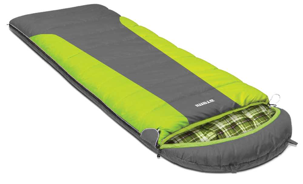 Спальный мешок Atemi Quilt 400 зеленый/серый, правый