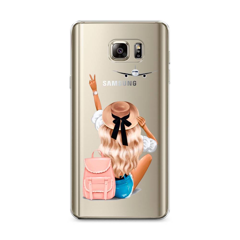 

Чехол Awog на Samsung Galaxy Note 5 / Самсунг Note 5 "Автостопом самолетом", Бежевый;розовый;голубой, 23550-7