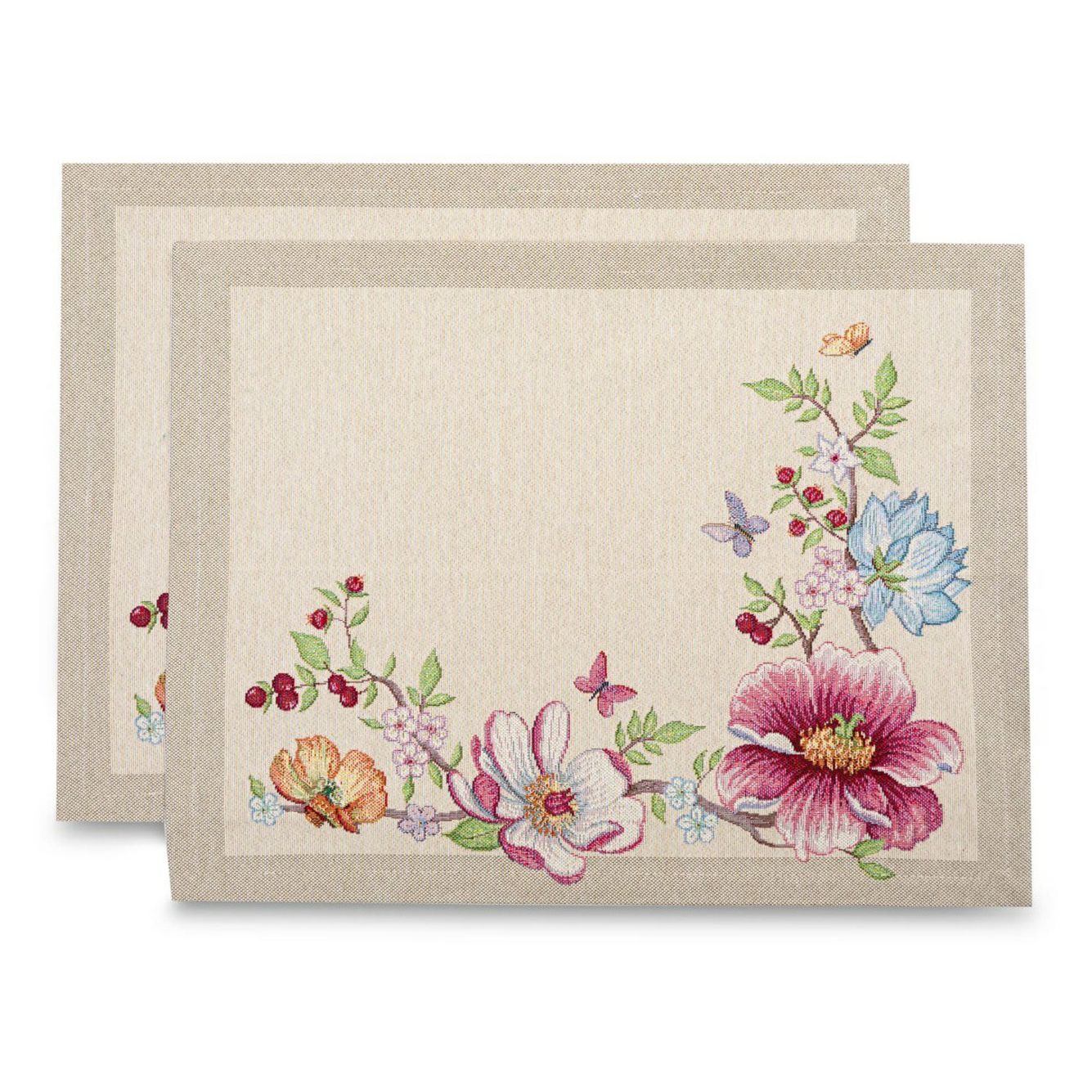 

Салфетки Mix & Match Home Магнолия 35 х 45 см гобелен бежевые 2 шт, Бежевый