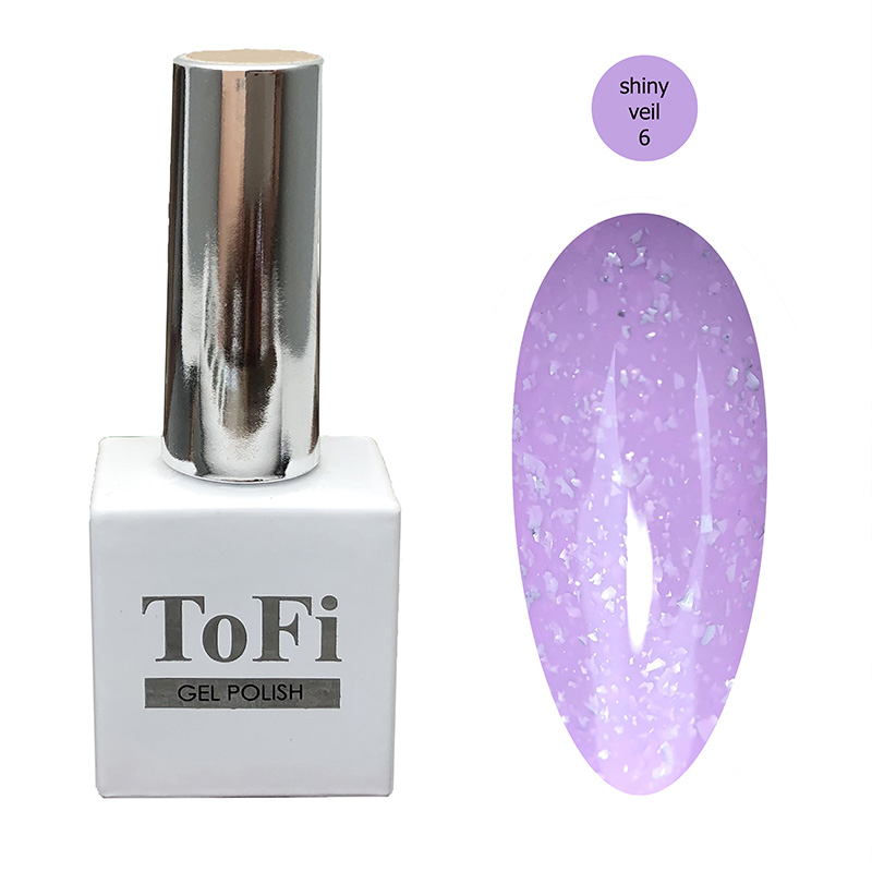 

База для гель-лака ToFi Shiny Veil №006 с поталью, 10 мл