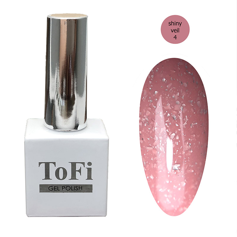 

База для гель-лака ToFi Shiny Veil №004 с поталью, 10 мл