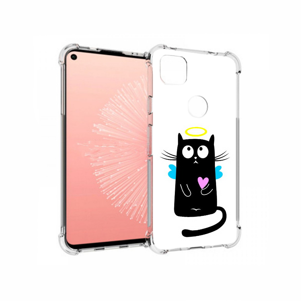 

Чехол MyPads Tocco для Google Pixel 4A Кот ангелок, Прозрачный, Tocco