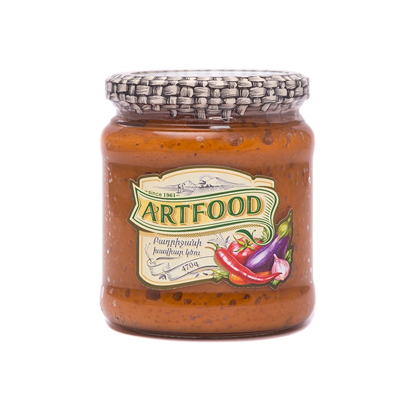 Икра баклажанная Artfood острая пастеризованная в собственном соку 470 г