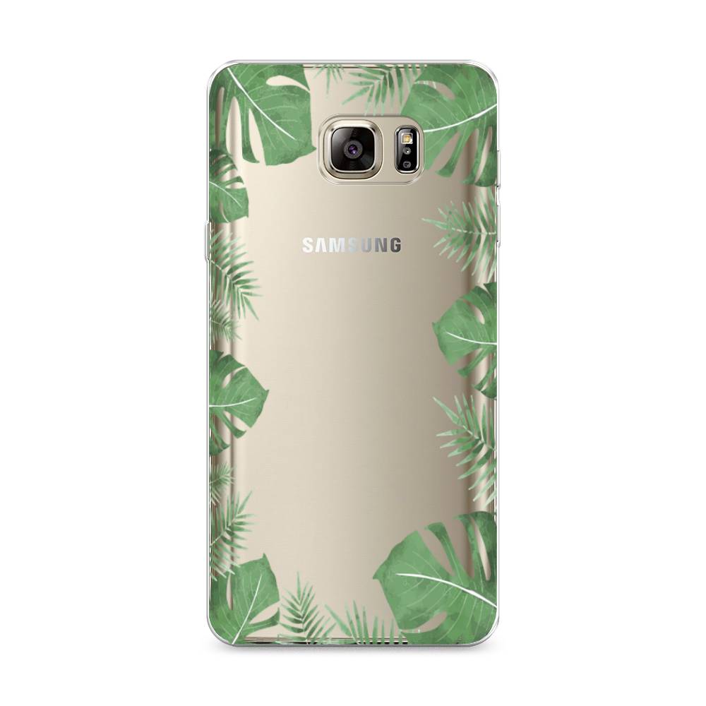 

Чехол Awog на Samsung Galaxy Note 5 / Самсунг Note 5 "Листья папоротника рамка", Зеленый, 23550-8