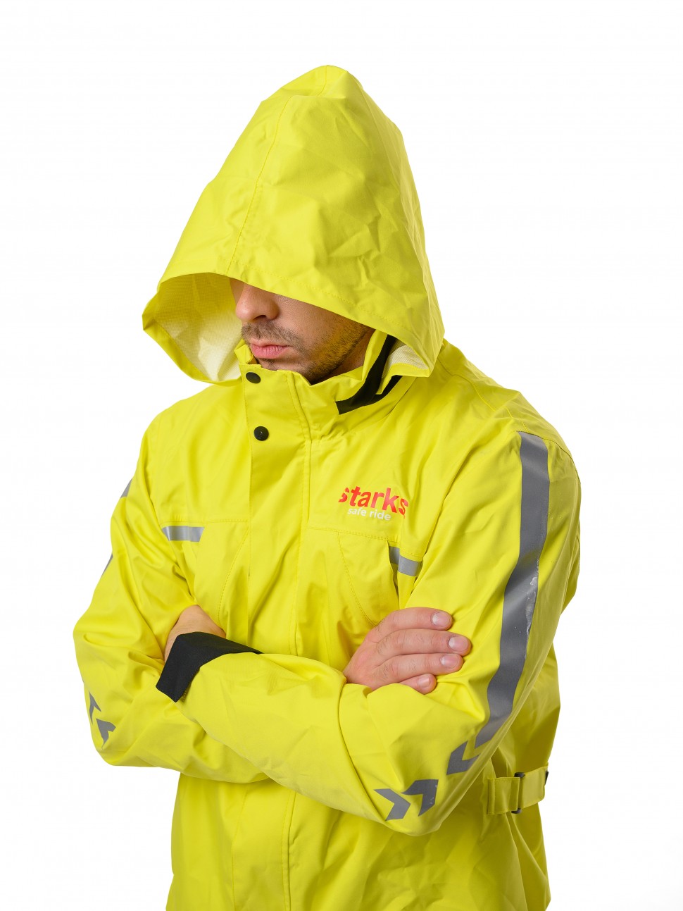 фото Starks starks мото дождевик rain city, цвет желтый/черный (куртка+брюки), размер 2xl