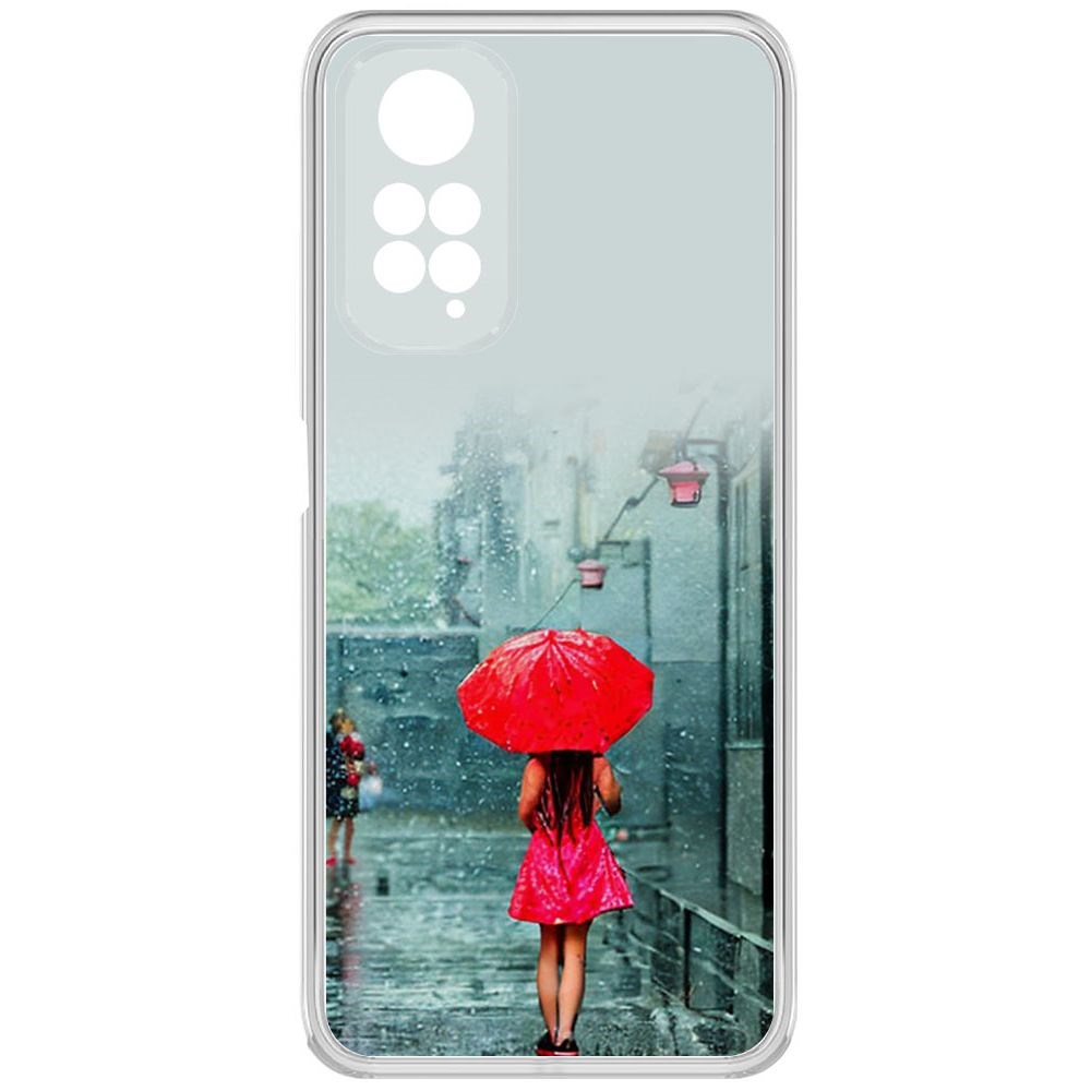 

Чехол-накладка Krutoff Clear Case Красный зонтик для Xiaomi Redmi Note 11S, Прозрачный