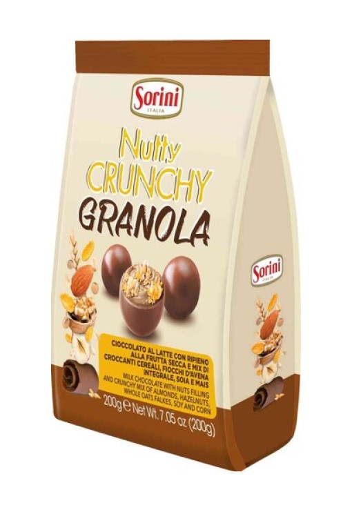фото Конфеты шоколадные sorini nutty crunchy granola 200 г