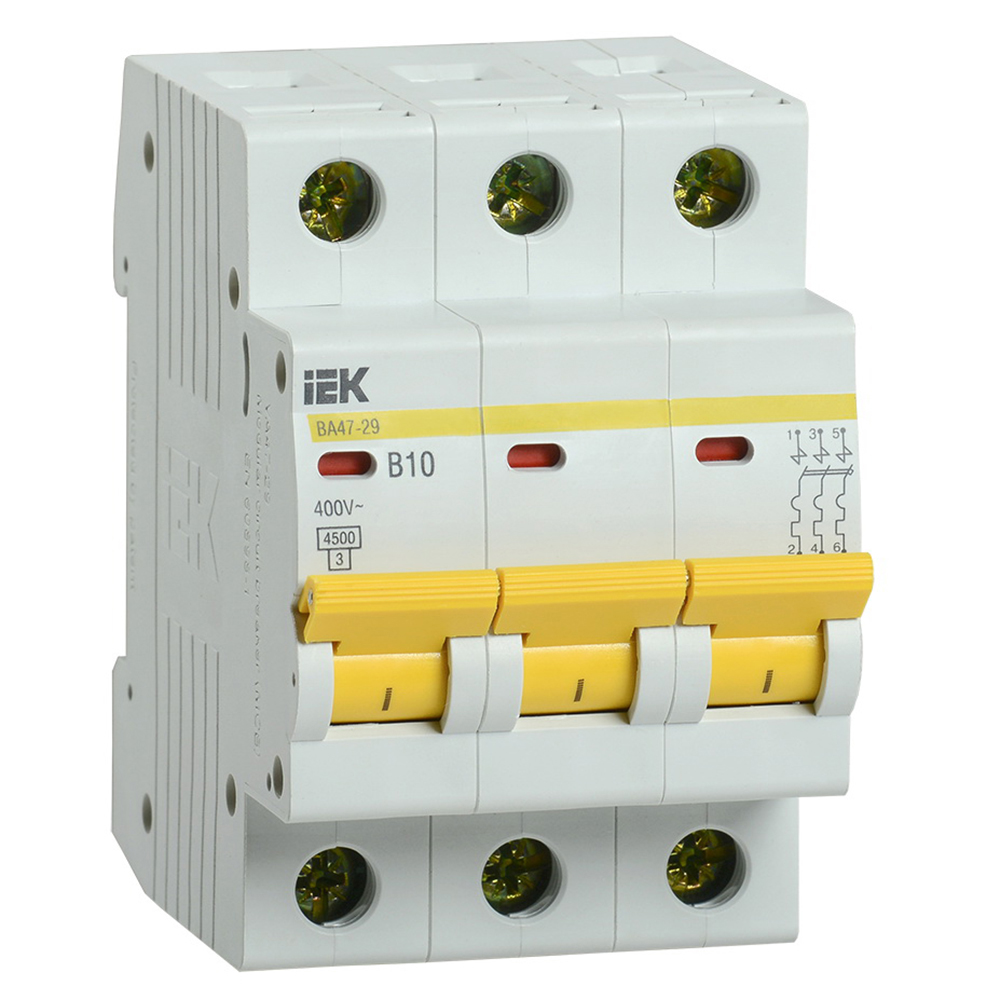 

Выключатель автоматический IEK 3п 10 А B