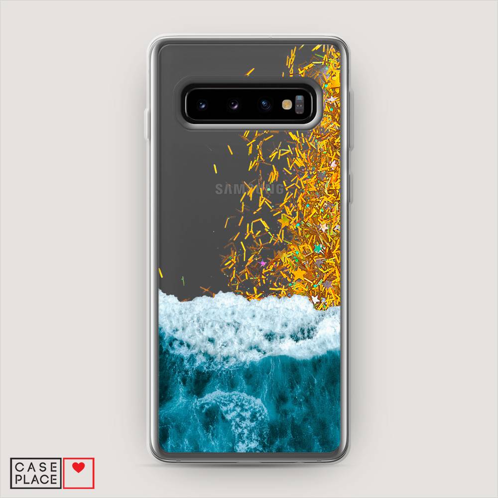 

Жидкий чехол с блестками "Морская пучина" на Samsung Galaxy S10 +, 27190-1