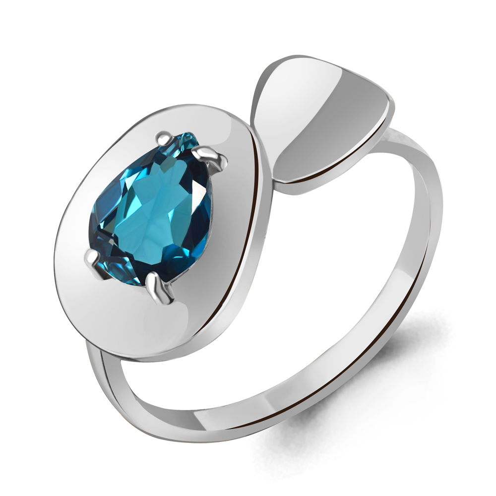 

Кольцо из серебра с топазом Aquamarine Aquamarine 6960208_925_р р. 18, 6960208_925_р