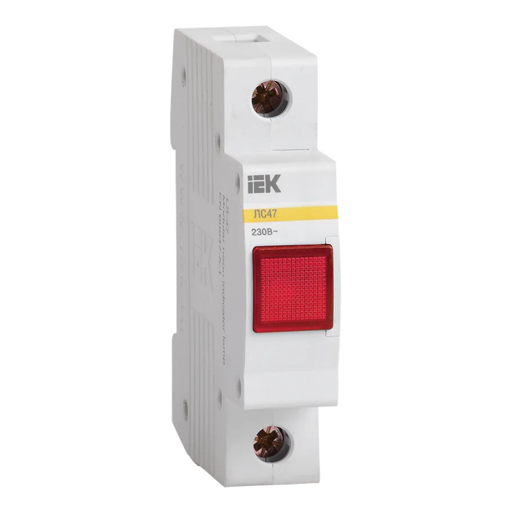 Лампа сигнальная IEK красная DIN-рейку сигнальная лампа эра pro no902180 лс47 б0037060