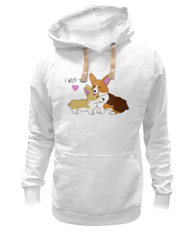 

Худи унисекс Printio I wuff you белое XS, Белый, I wuff you