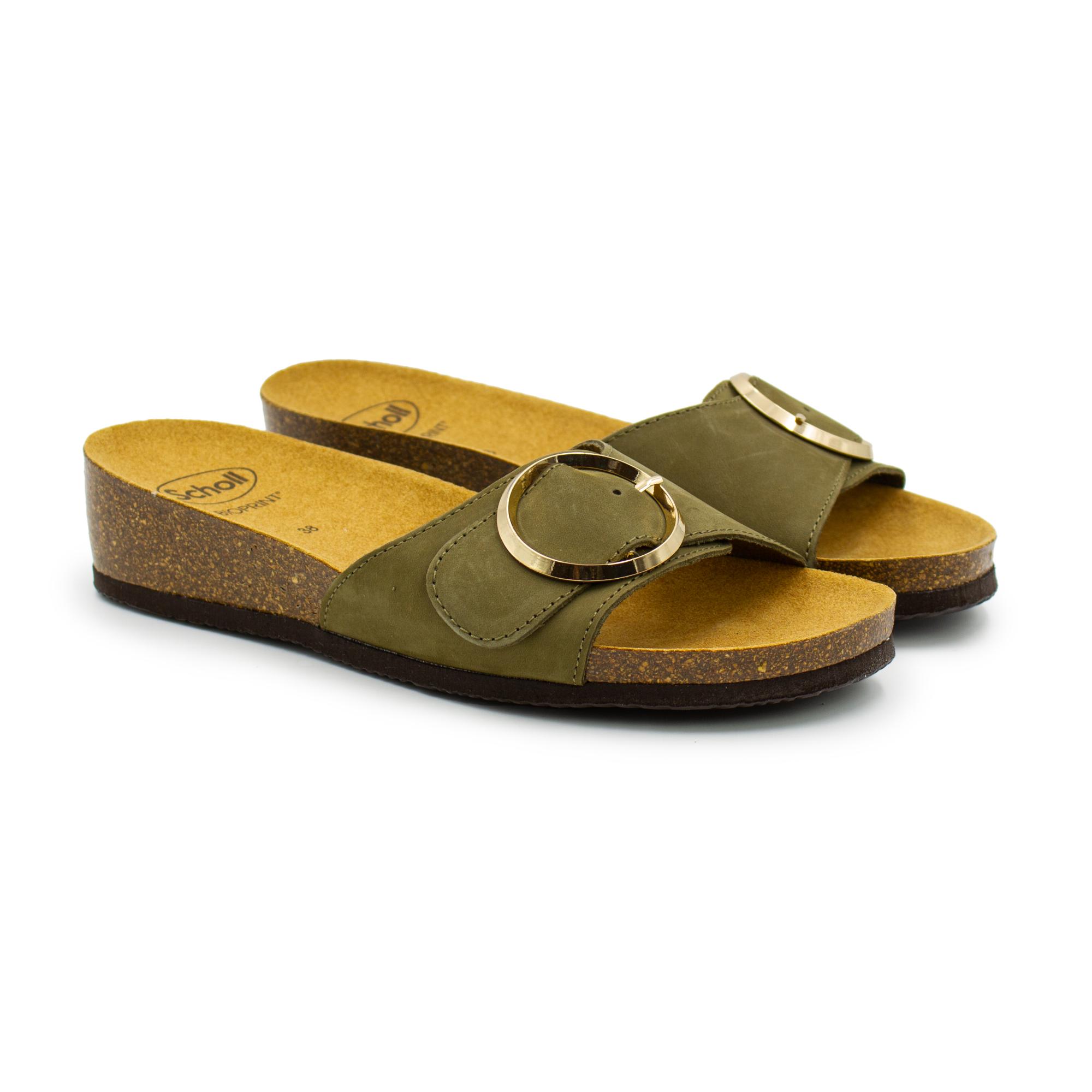 

Сабо женские Scholl AMALFI MULE F298701043 хаки 36 EU, AMALFI MULE F298701043