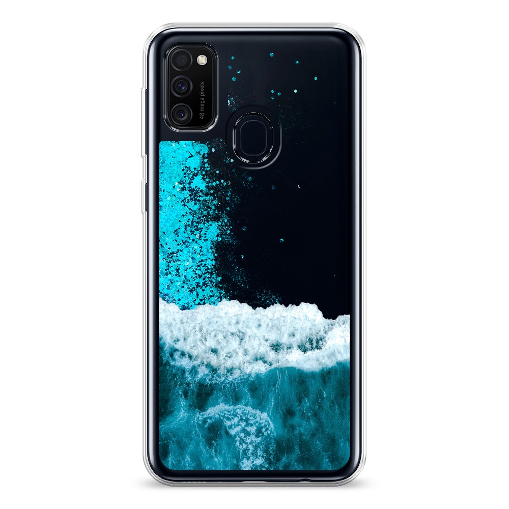 

Жидкий чехол с блестками "Морская пучина" на Samsung Galaxy M21, 29793-1