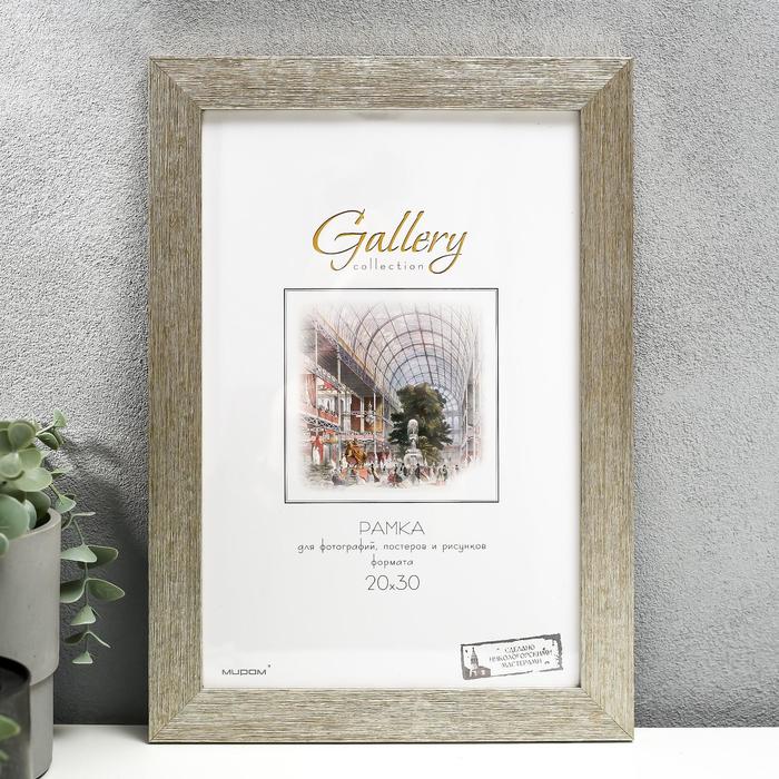 

Фоторамка пластик Gallery 20х30 см, 651622 серебро (пластиковый экран)