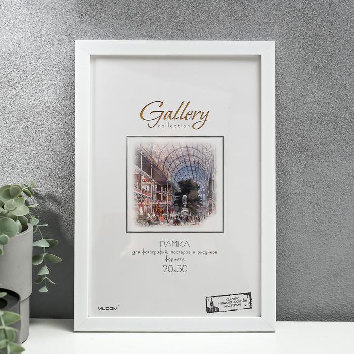 

Фоторамка пластик Gallery 20х30 см, 641861 белый (пластиковый экран)